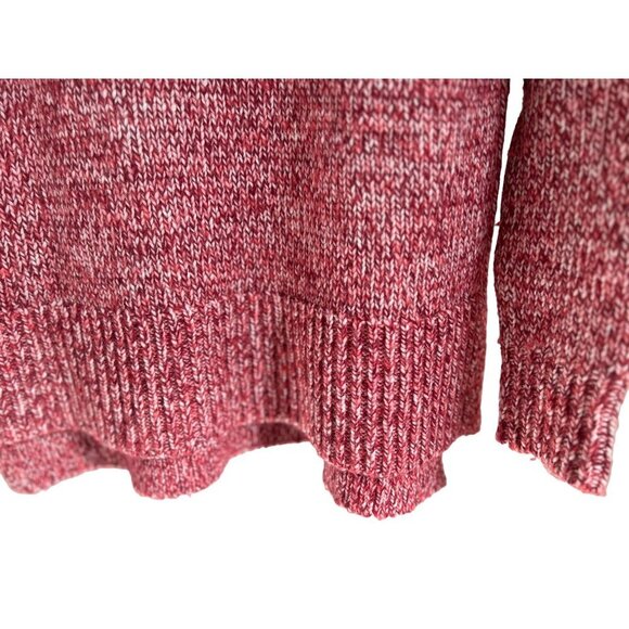 J.Crew Oversized Knitted Turtleneck Pink White Chunky Size Small - Picture 6 of 6